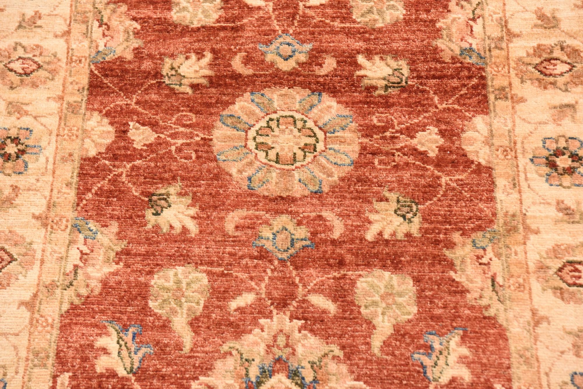 2' 9 x 9' 6 Hand Knotted Peshawar Ziegler Runner Rug