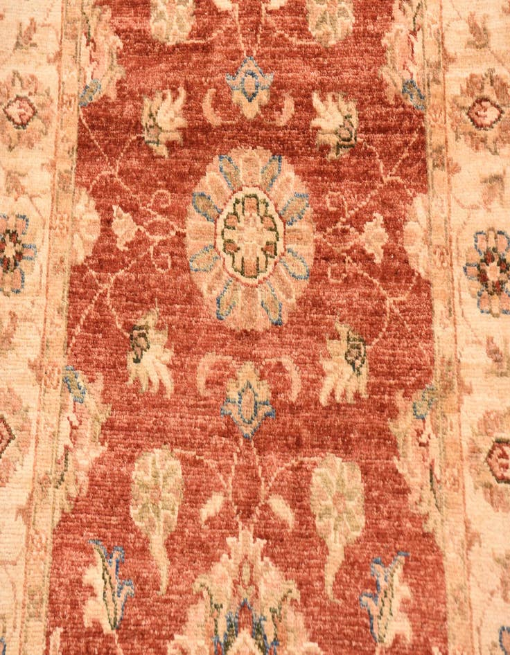 Detail image of 2' 9 x 9' 6  Hand Knotted Peshawar Ziegler Runner Rug