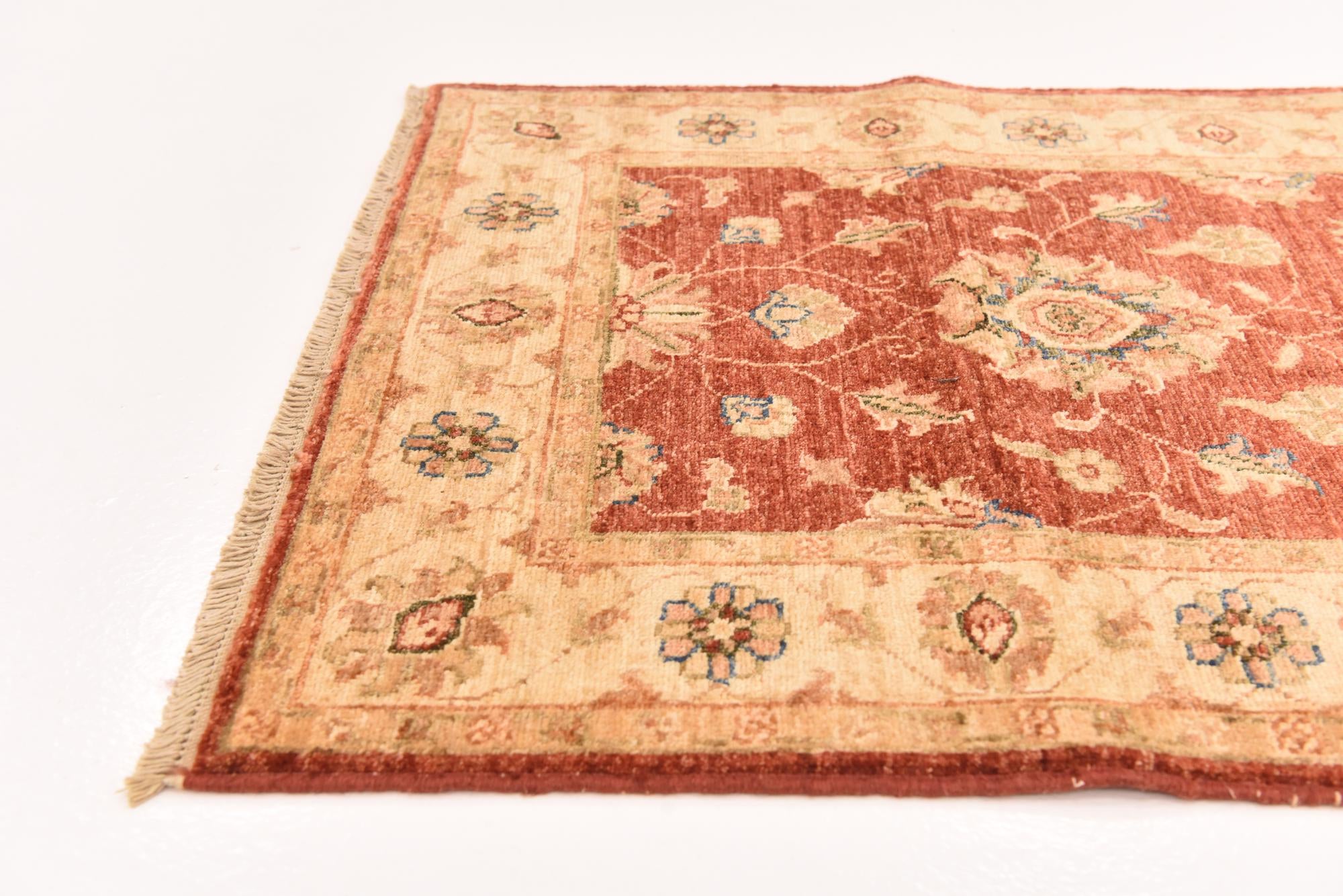 2' 9 x 9' 6 Hand Knotted Peshawar Ziegler Runner Rug