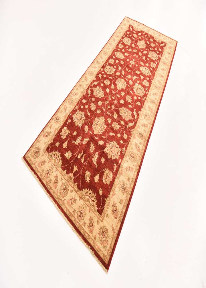 4' 1 x 9' 5 Hand Knotted Peshawar Ziegler Runner Rug