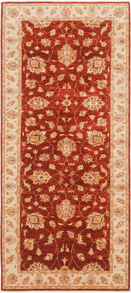 4' 1 x 9' 5 Hand Knotted Peshawar Ziegler Runner Rug