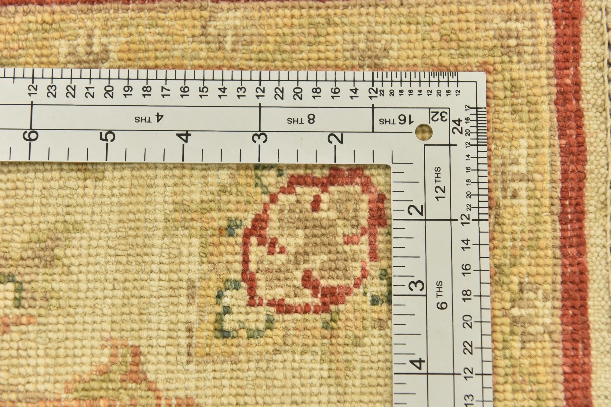 2' 8 x 9' 8 Hand Knotted Peshawar Ziegler Runner Rug