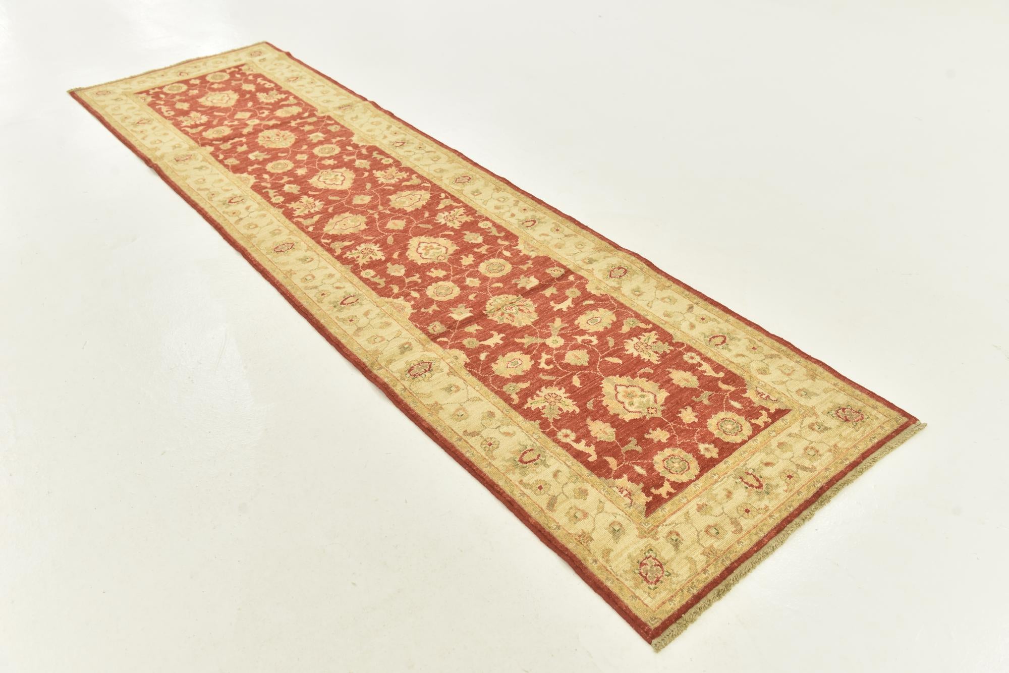 2' 8 x 9' 8 Hand Knotted Peshawar Ziegler Runner Rug