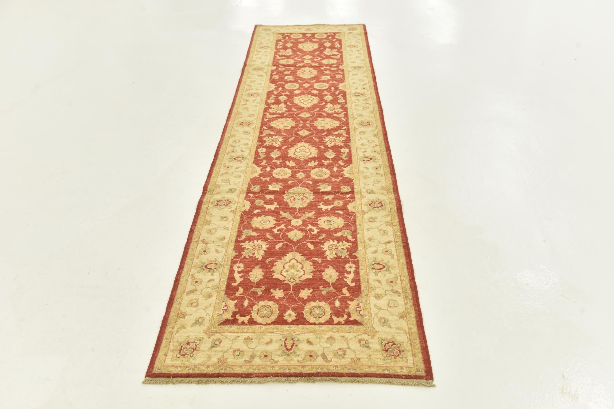 2' 8 x 9' 8 Hand Knotted Peshawar Ziegler Runner Rug