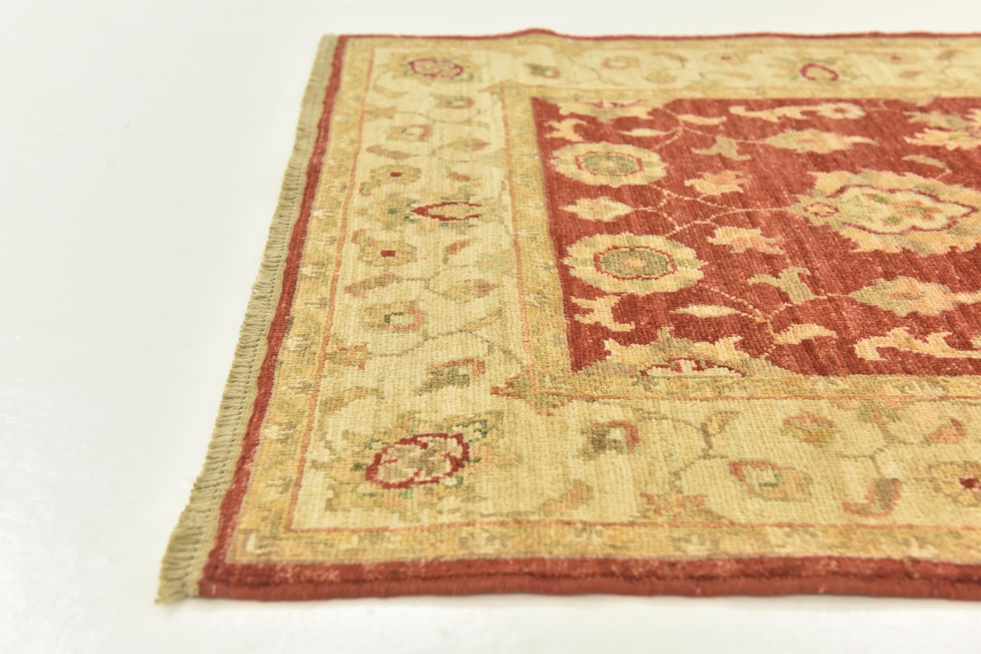 2' 8 x 9' 8 Hand Knotted Peshawar Ziegler Runner Rug