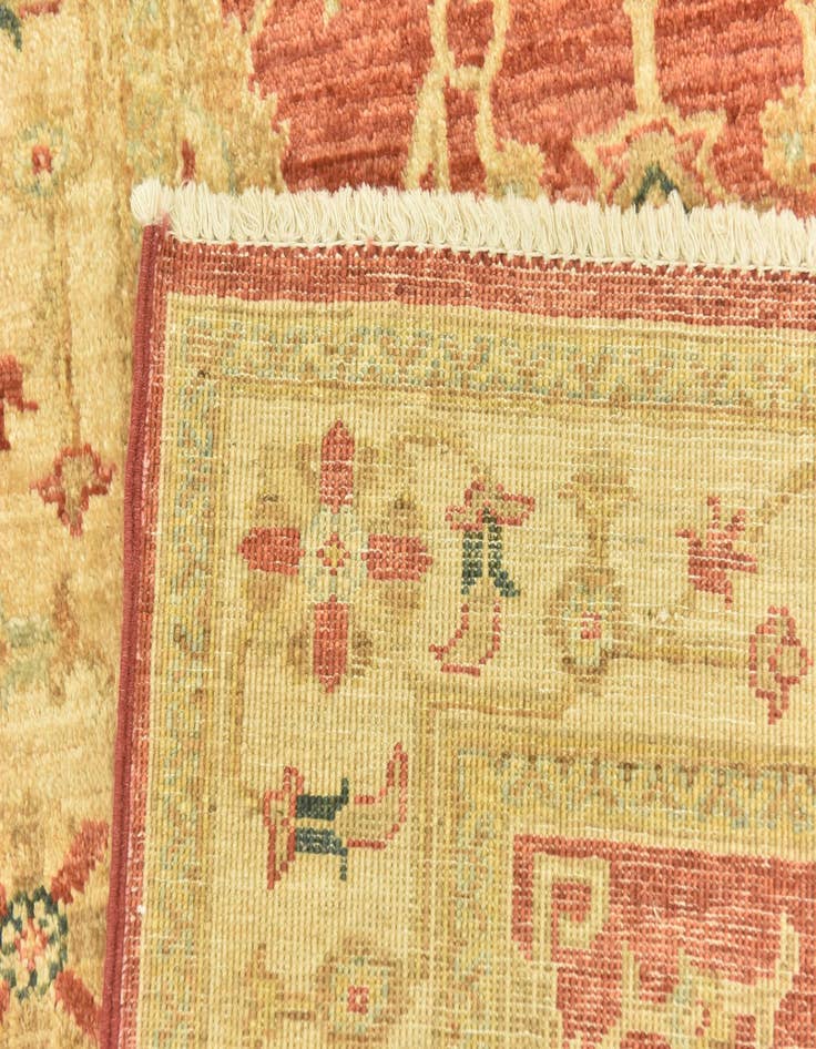 Detail image of 2' 9 x 9' 3  Hand Knotted Peshawar Ziegler Runner Rug