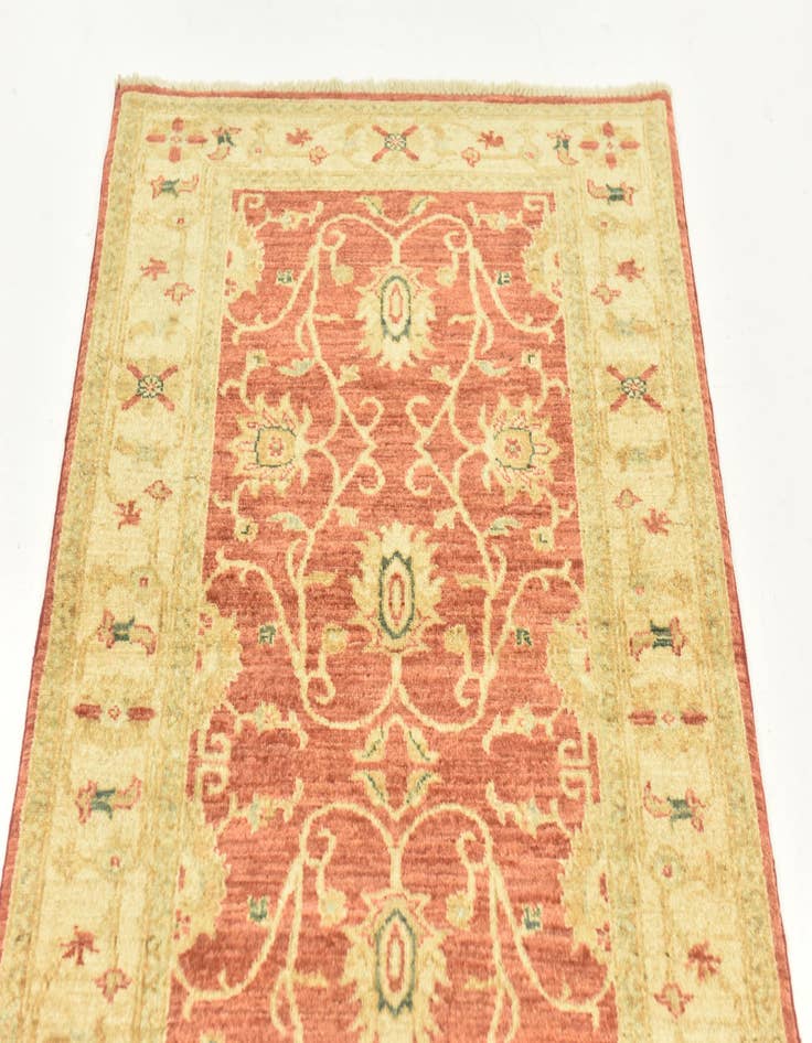 Detail image of 2' 9 x 9' 3  Hand Knotted Peshawar Ziegler Runner Rug