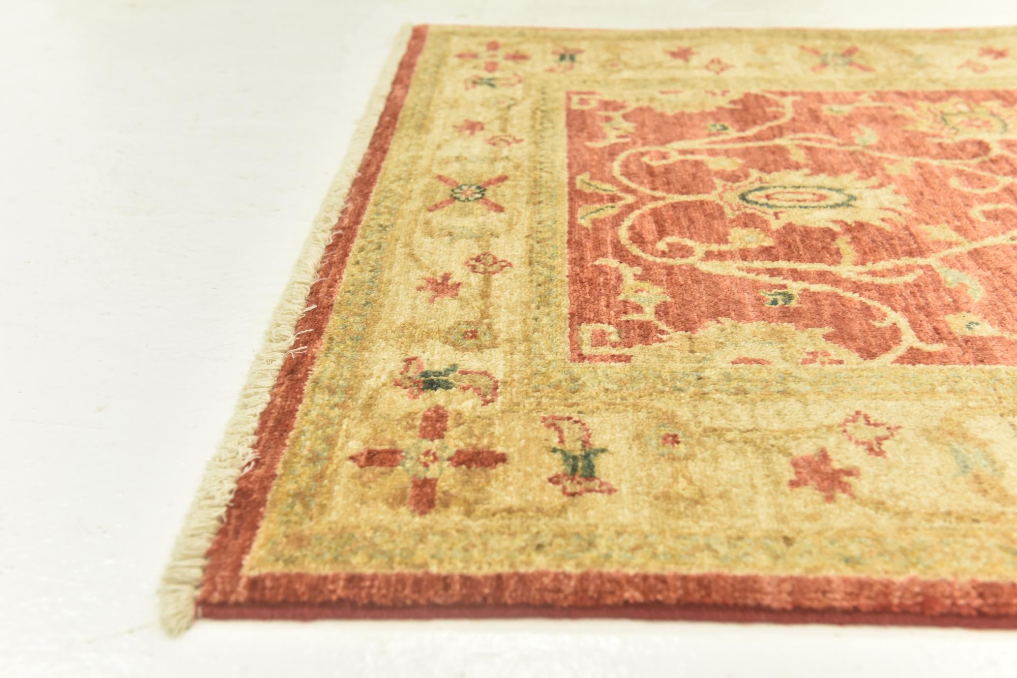 2' 9 x 9' 3 Hand Knotted Peshawar Ziegler Runner Rug