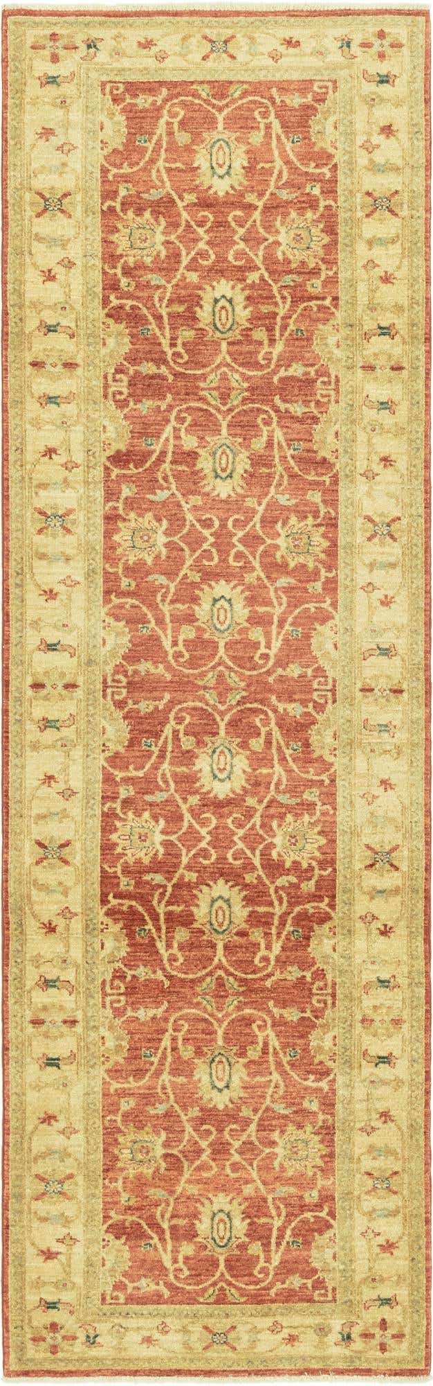 2' 9 x 9' 3 Hand Knotted Peshawar Ziegler Runner Rug