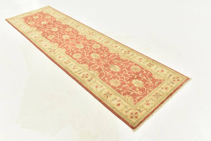 Detail image of 2' 8 x 9' 5 Hand Knotted Peshawar Ziegler Runner Rug