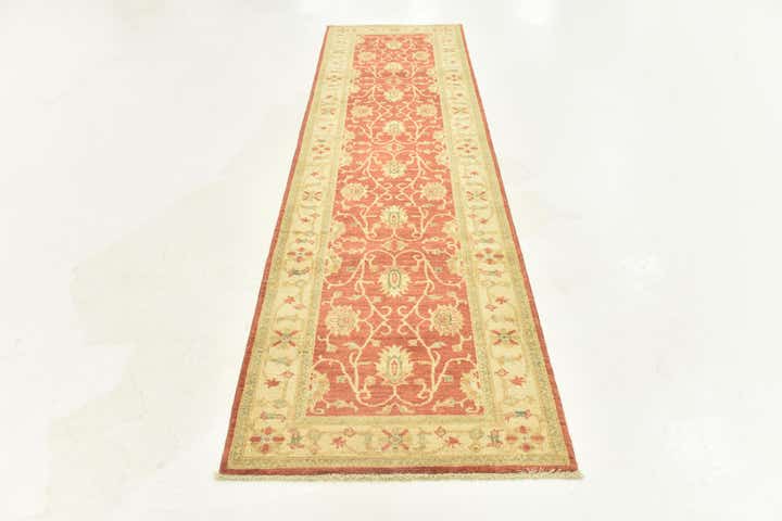 2' 8 x 9' 5 Hand Knotted Peshawar Ziegler Runner Rug