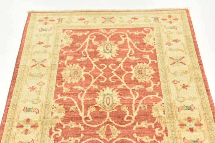 2' 8 x 9' 5 Hand Knotted Peshawar Ziegler Runner Rug