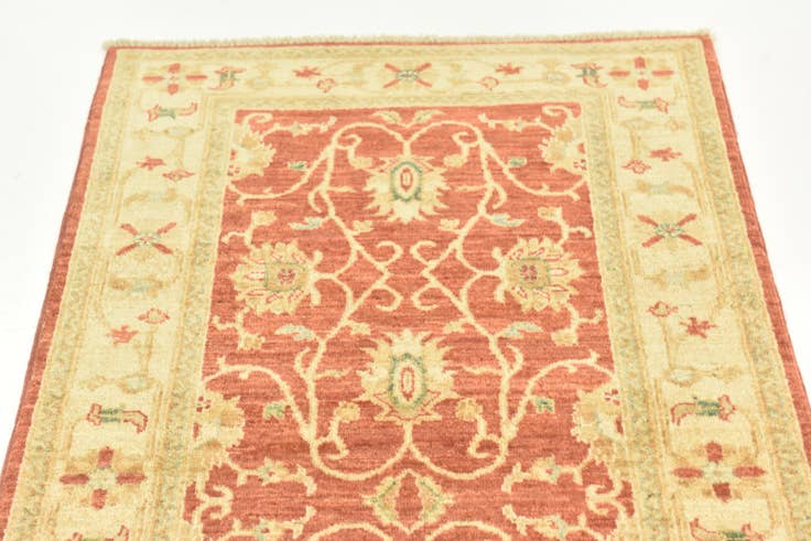 Detail image of 2' 8 x 9' 5 Hand Knotted Peshawar Ziegler Runner Rug