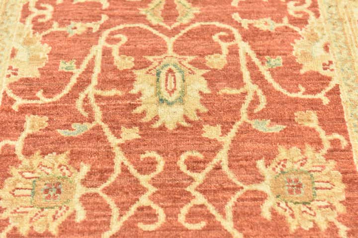 2' 8 x 9' 5 Hand Knotted Peshawar Ziegler Runner Rug