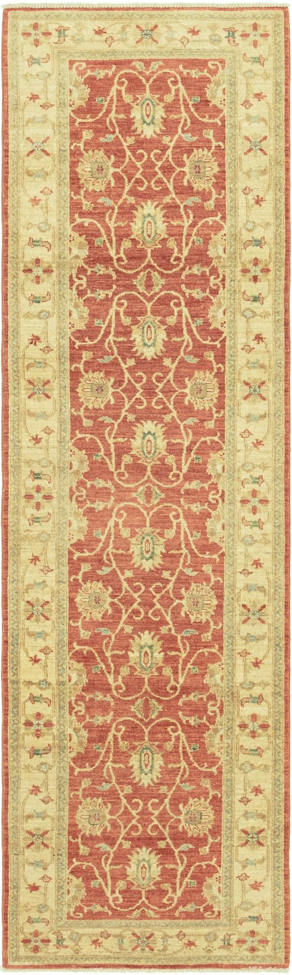 2' 8 x 9' 5 Hand Knotted Peshawar Ziegler Runner Rug