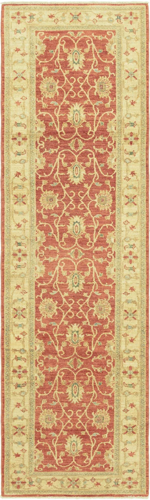 2' 8 x 9' 5 Hand Knotted Peshawar Ziegler Runner Rug