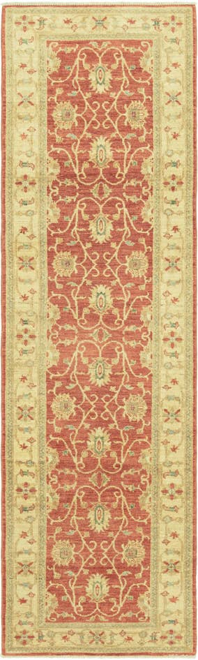 Detail image of 2' 8 x 9' 5 Hand Knotted Peshawar Ziegler Runner Rug