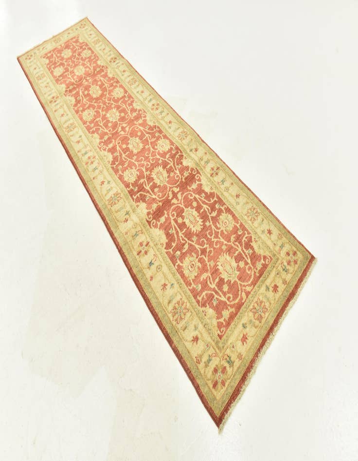 Detail image of 2' 9 x 9' 8 Hand Knotted Peshawar Ziegler Runner Rug