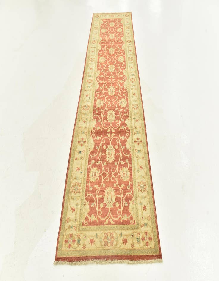 Detail image of 2' 9 x 9' 8 Hand Knotted Peshawar Ziegler Runner Rug