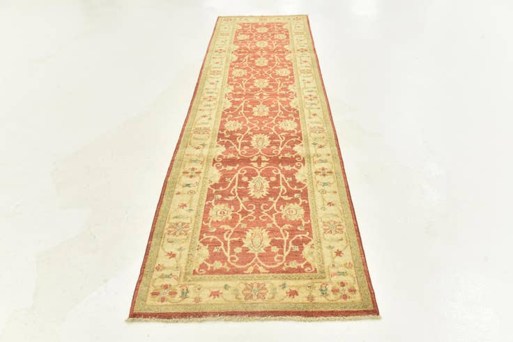 Detail image of 2' 9 x 9' 8 Hand Knotted Peshawar Ziegler Runner Rug