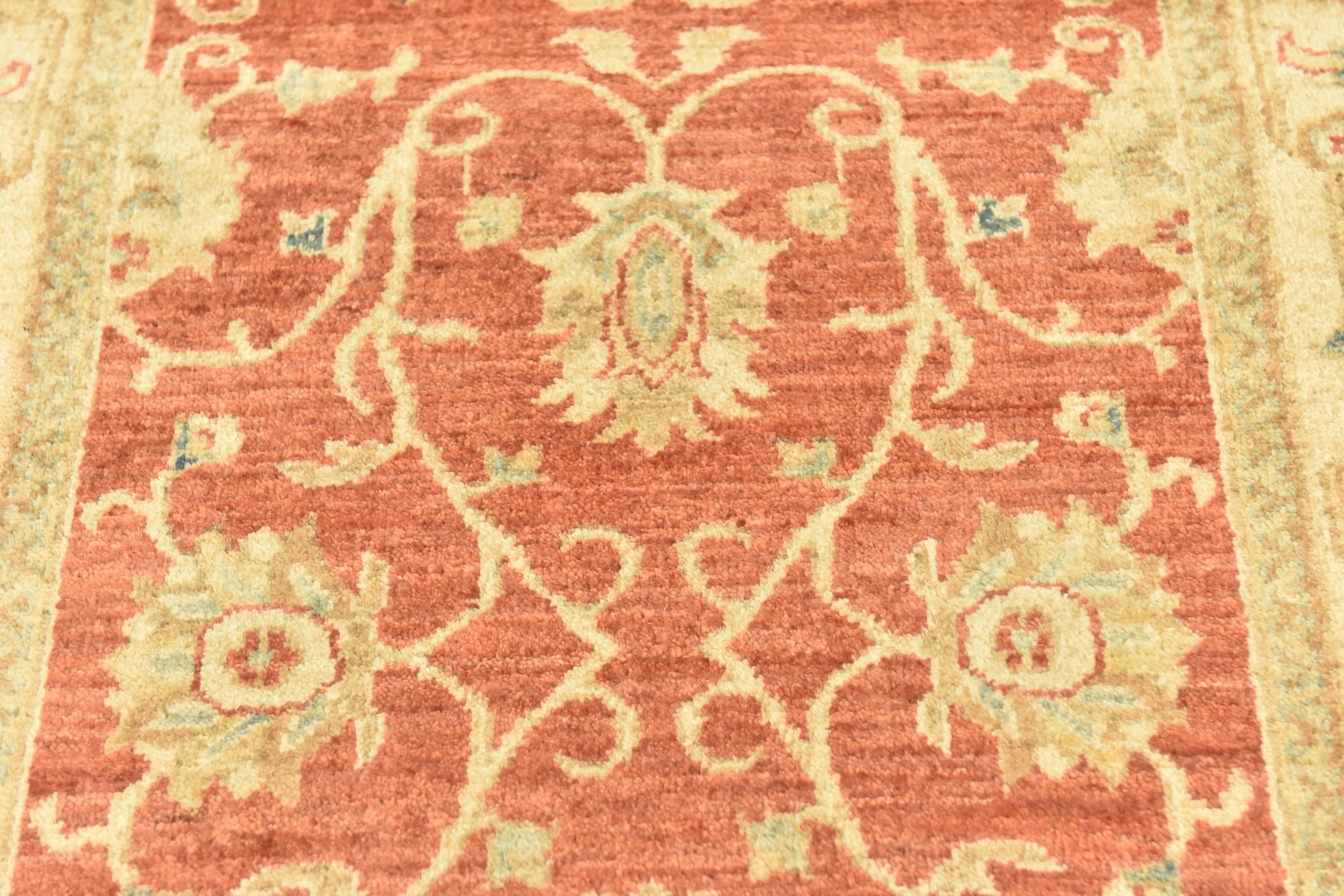 2' 9 x 9' 8 Hand Knotted Peshawar Ziegler Runner Rug