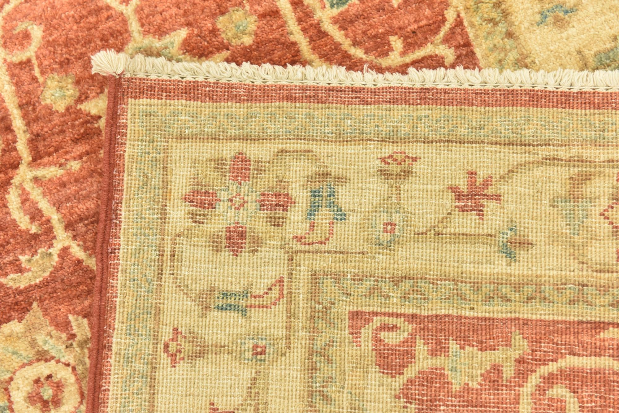 2' 9 x 9' 9 Hand Knotted Peshawar Ziegler Runner Rug