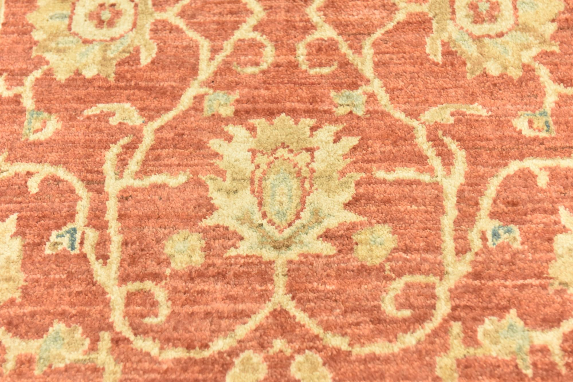 2' 9 x 9' 9 Hand Knotted Peshawar Ziegler Runner Rug