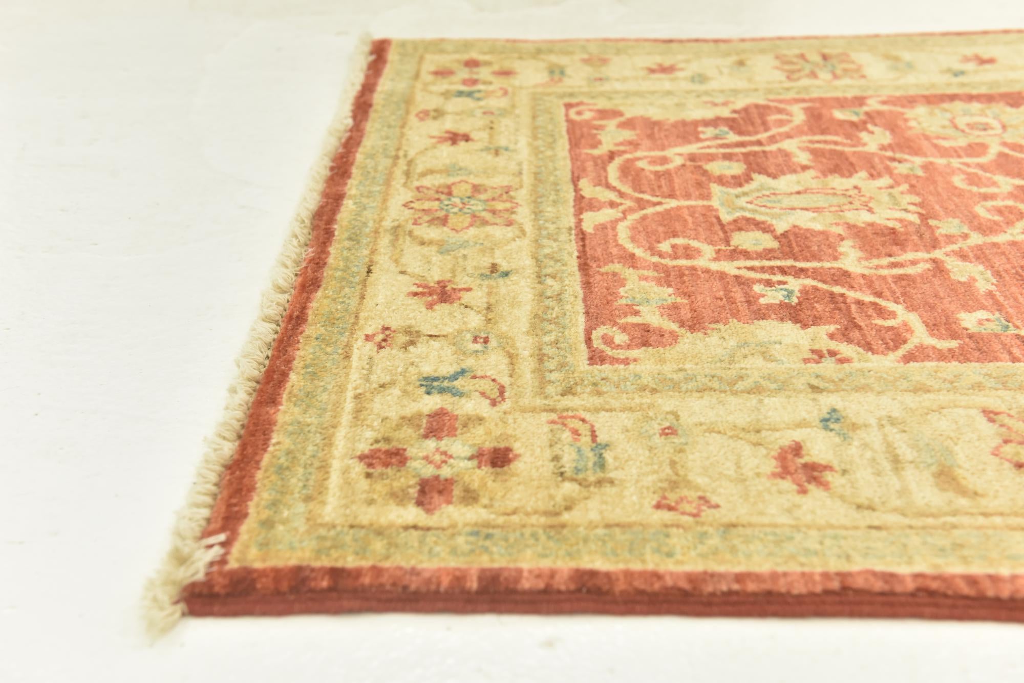 2' 9 x 9' 9 Hand Knotted Peshawar Ziegler Runner Rug
