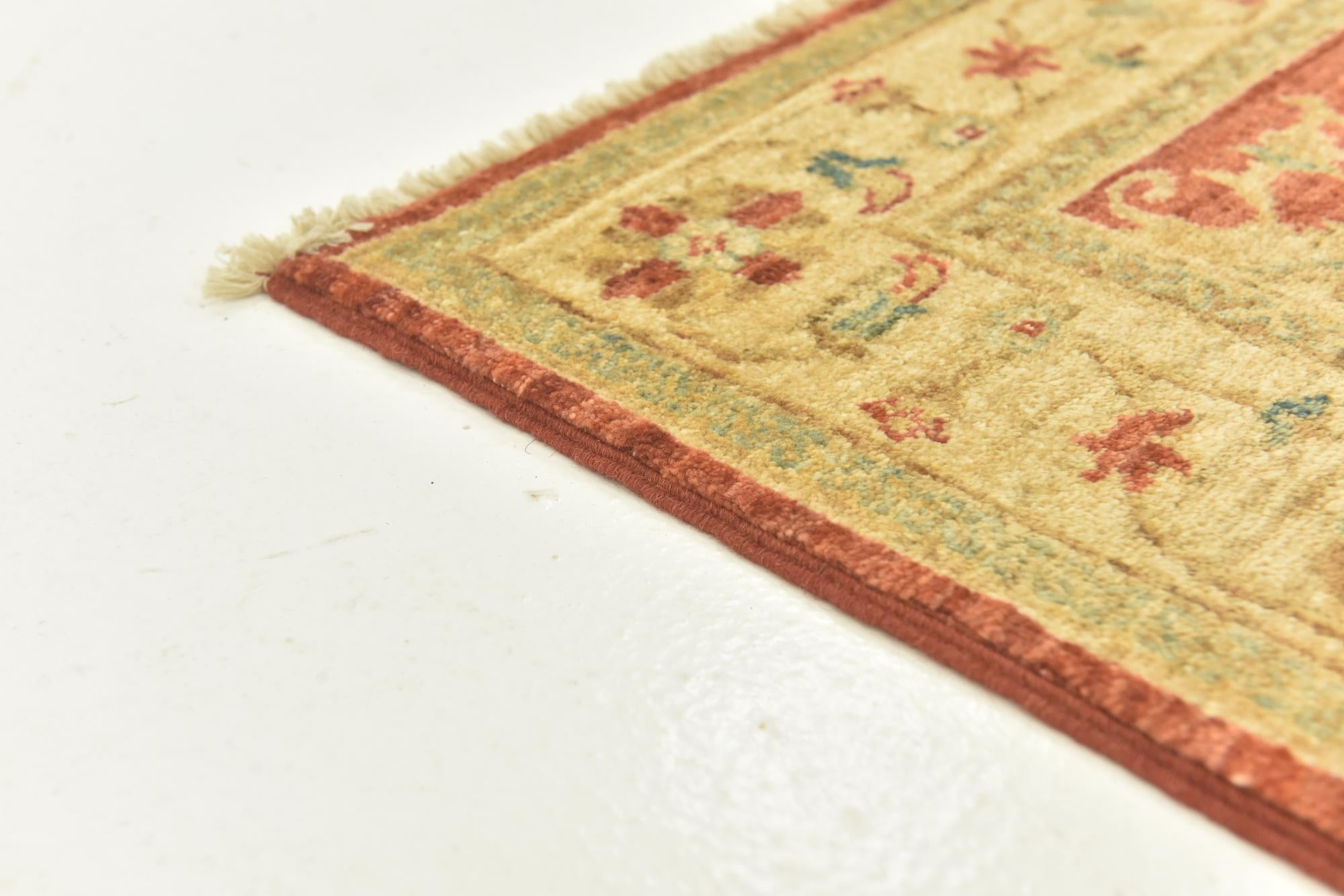 2' 9 x 9' 9 Hand Knotted Peshawar Ziegler Runner Rug