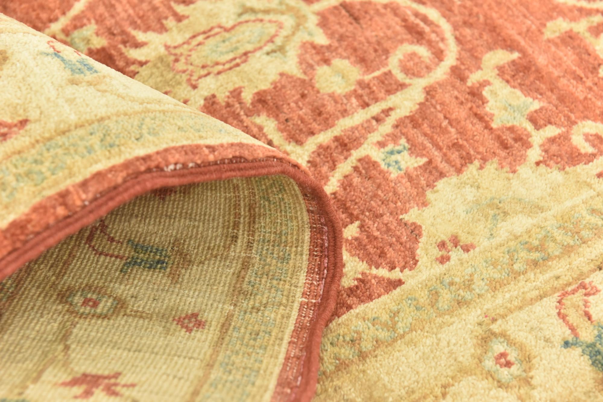 2' 9 x 9' 9 Hand Knotted Peshawar Ziegler Runner Rug