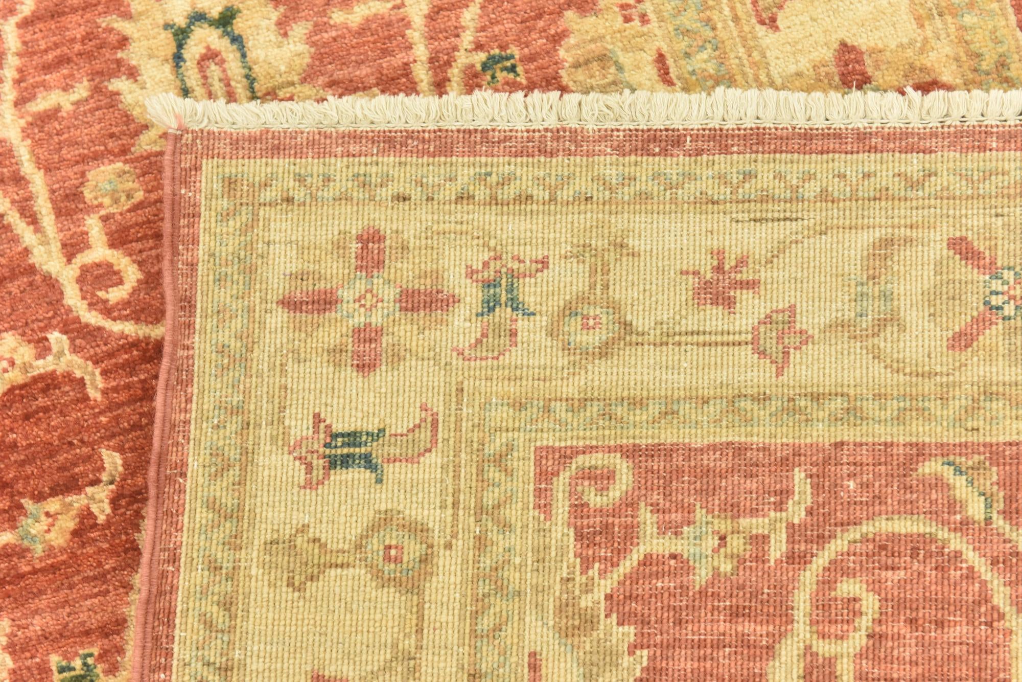 2' 8 x 9' 2 Hand Knotted Peshawar Ziegler Runner Rug