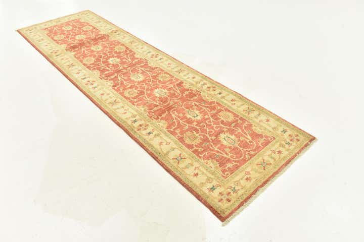 2' 8 x 9' 2 Hand Knotted Peshawar Ziegler Runner Rug