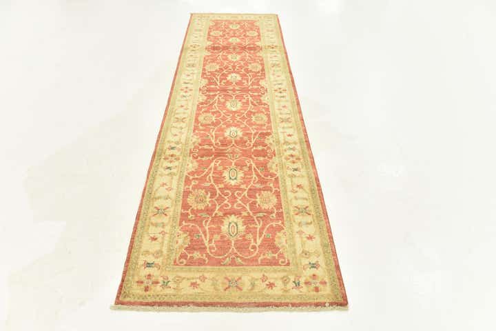 2' 8 x 9' 2 Hand Knotted Peshawar Ziegler Runner Rug