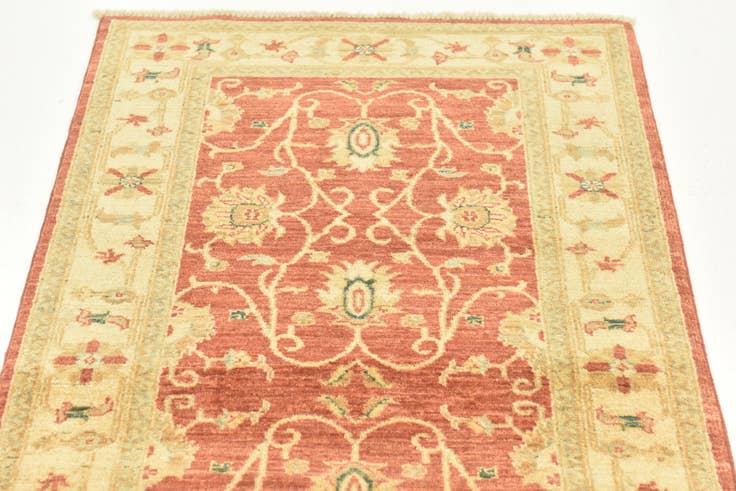 Detail image of 2' 8 x 9' 2 Hand Knotted Peshawar Ziegler Runner Rug