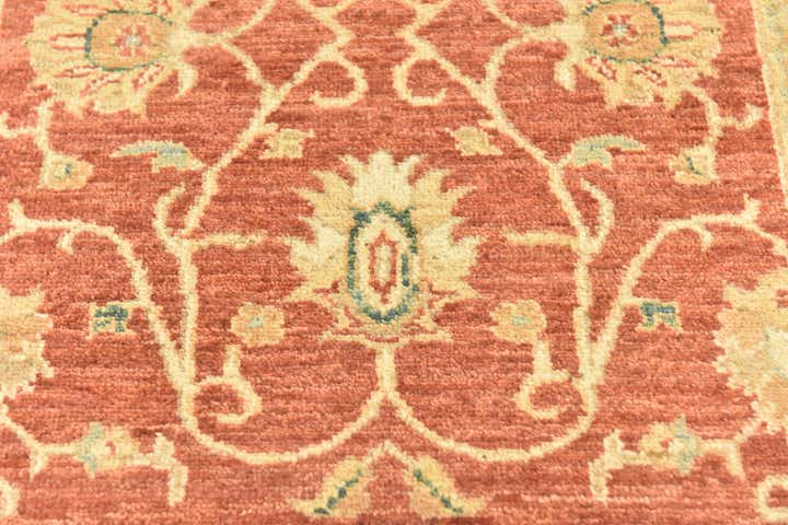 2' 8 x 9' 2 Hand Knotted Peshawar Ziegler Runner Rug
