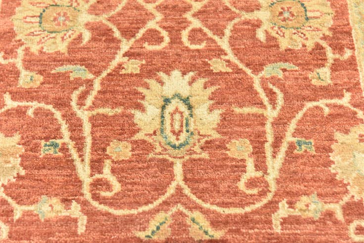 Detail image of 2' 8 x 9' 2 Hand Knotted Peshawar Ziegler Runner Rug