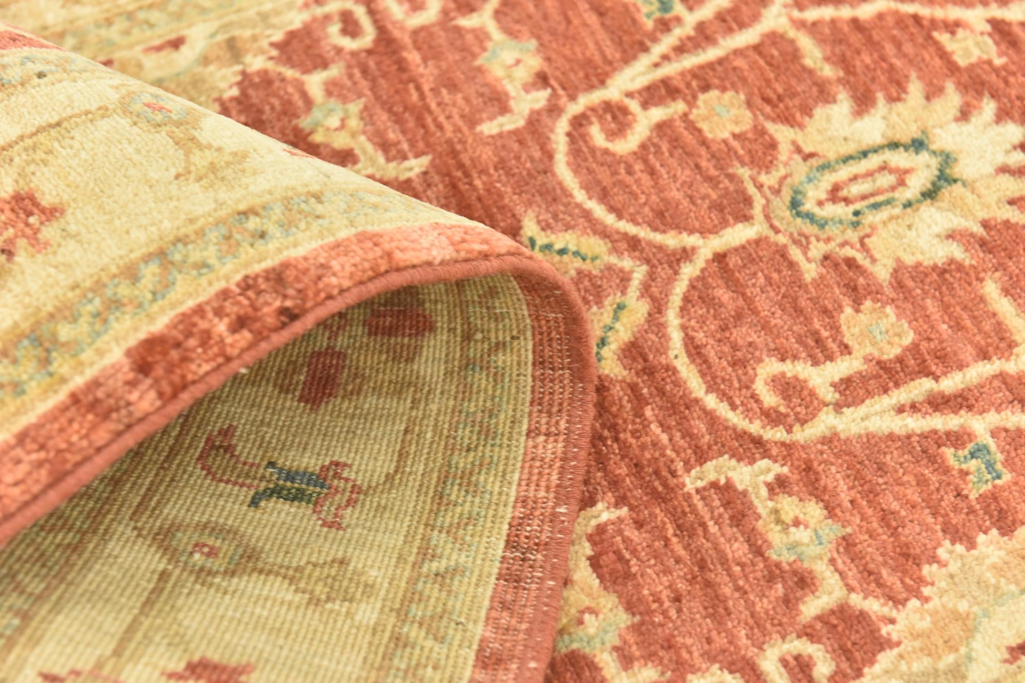 2' 8 x 9' 2 Hand Knotted Peshawar Ziegler Runner Rug