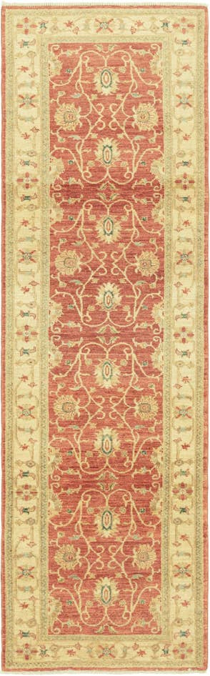 Detail image of 2' 8 x 9' 2 Hand Knotted Peshawar Ziegler Runner Rug