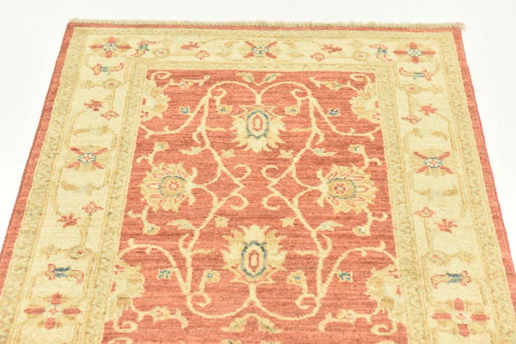 Detail image of 2' 8 x 9' 10 Hand Knotted Peshawar Ziegler Runner Rug