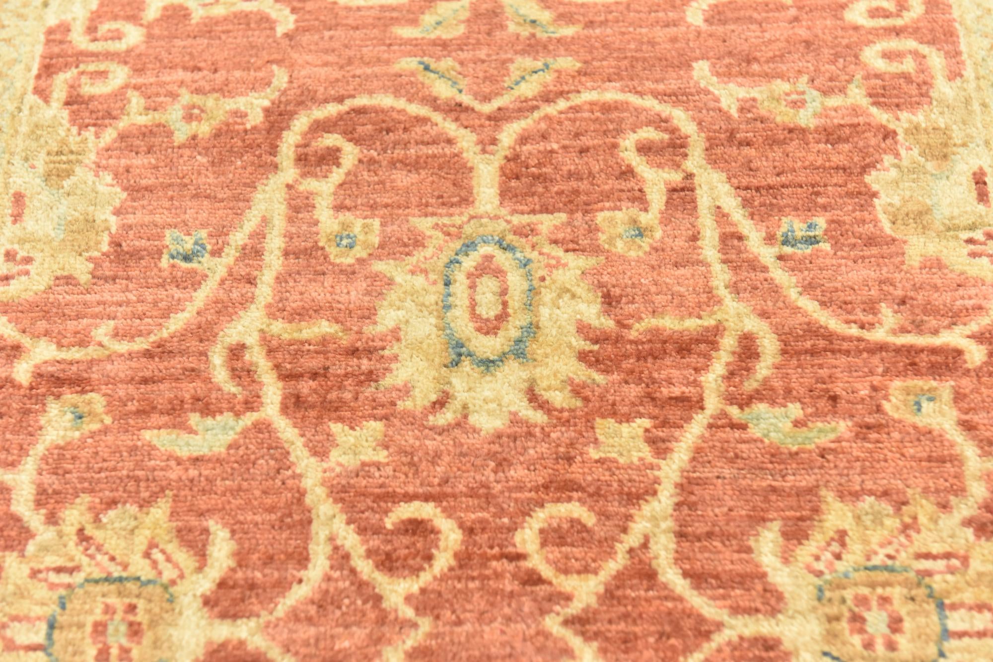 2' 8 x 9' 10 Hand Knotted Peshawar Ziegler Runner Rug