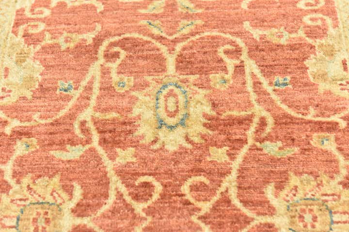 2' 8 x 9' 10 Hand Knotted Peshawar Ziegler Runner Rug
