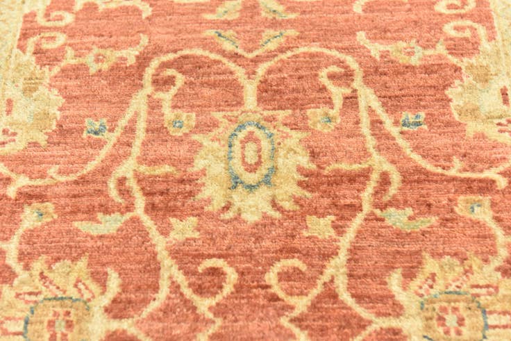 Detail image of 2' 8 x 9' 10 Hand Knotted Peshawar Ziegler Runner Rug