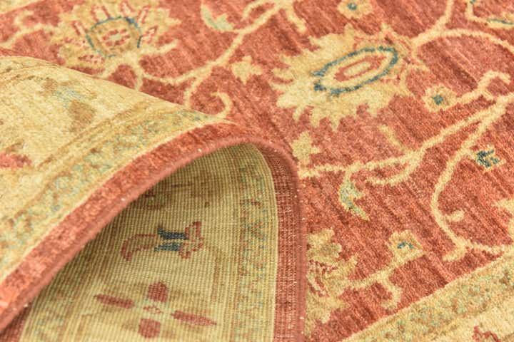 2' 8 x 9' 10 Hand Knotted Peshawar Ziegler Runner Rug