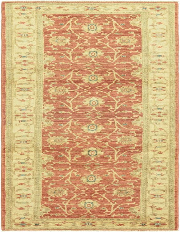 Detail image of 2' 8 x 9' 10 Hand Knotted Peshawar Ziegler Runner Rug