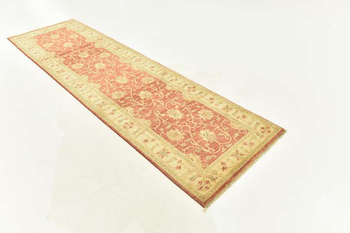 2' 8 x 9' 6 Hand Knotted Peshawar Ziegler Runner Rug