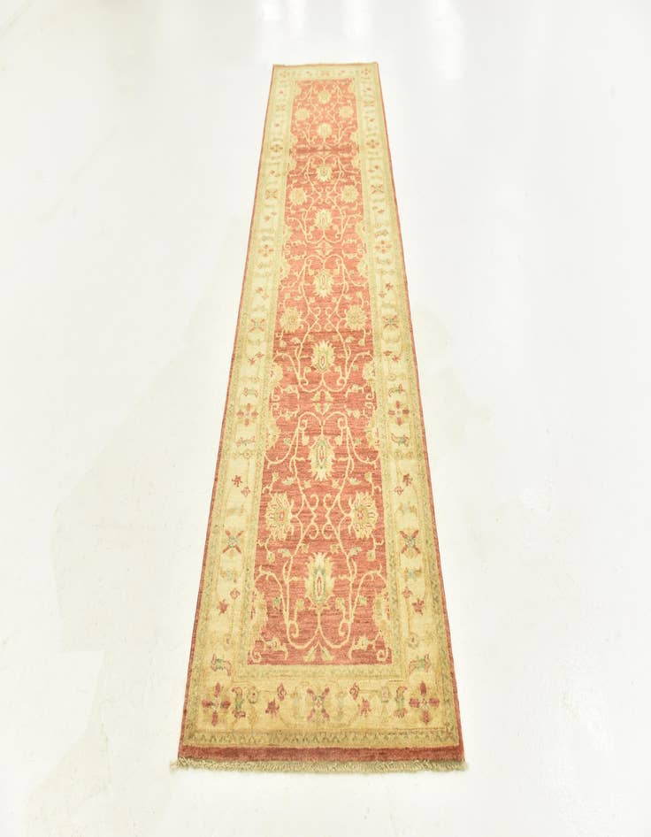 Detail image of 2' 8 x 9' 6  Hand Knotted Peshawar Ziegler Runner Rug