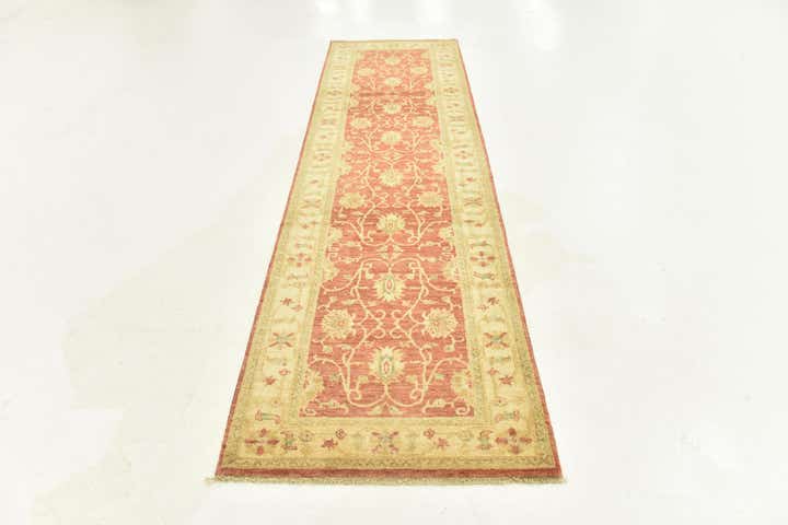 2' 8 x 9' 6 Hand Knotted Peshawar Ziegler Runner Rug