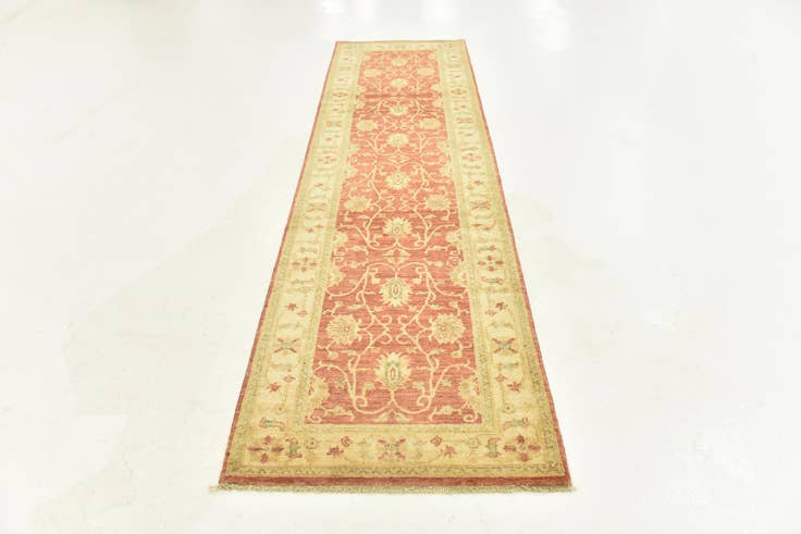Detail image of 2' 8 x 9' 6 Hand Knotted Peshawar Ziegler Runner Rug
