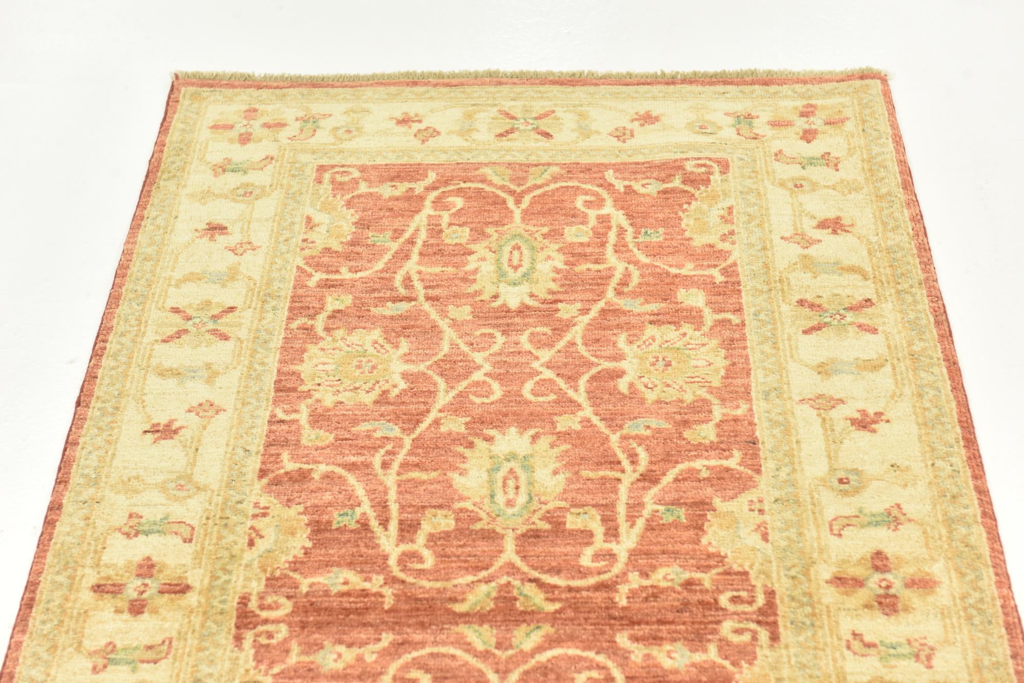 2' 8 x 9' 6 Hand Knotted Peshawar Ziegler Runner Rug