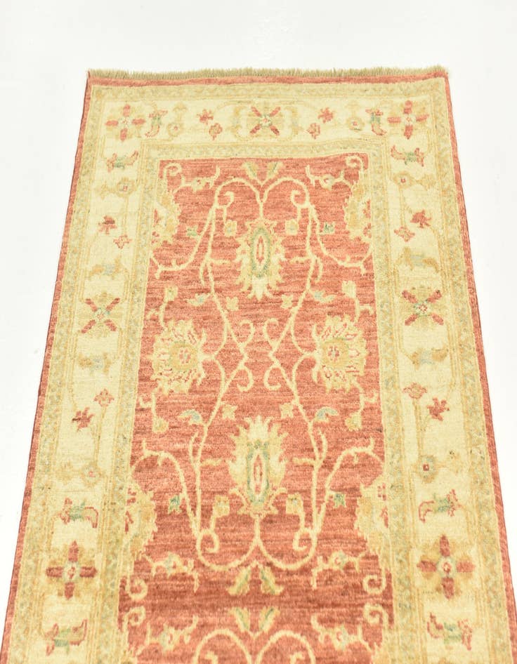 Detail image of 2' 8 x 9' 6  Hand Knotted Peshawar Ziegler Runner Rug